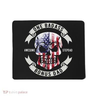 One Badass Bonus Stepdad Birthday Step Dad Fathers Day Funny Mousepad
