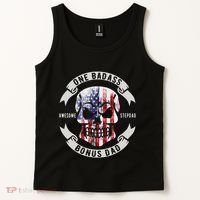 One Badass Bonus Stepdad Birthday Step Dad Fathers Day Funny Tank Top thumb 2