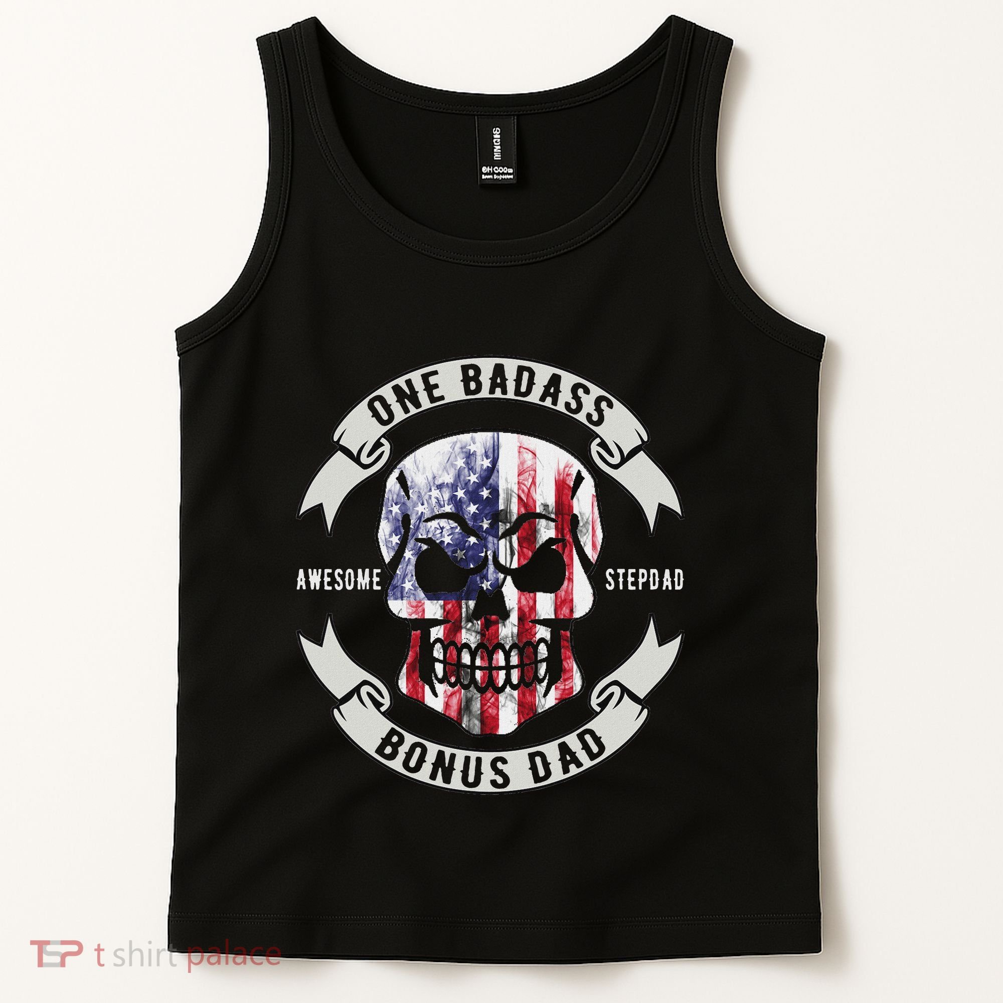 One Badass Bonus Stepdad Birthday Step Dad Fathers Day Funny Tank Top