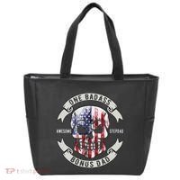 One Badass Bonus Stepdad Birthday Step Dad Fathers Day Funny Tote Bag thumb 0