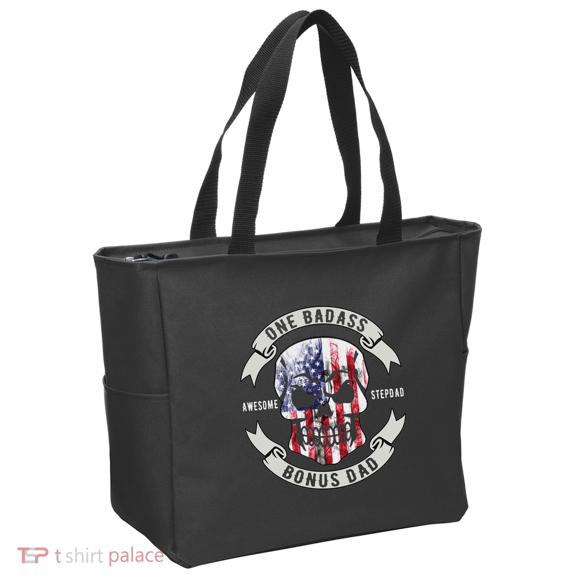 One Badass Bonus Stepdad Birthday Step Dad Fathers Day Funny Tote Bag