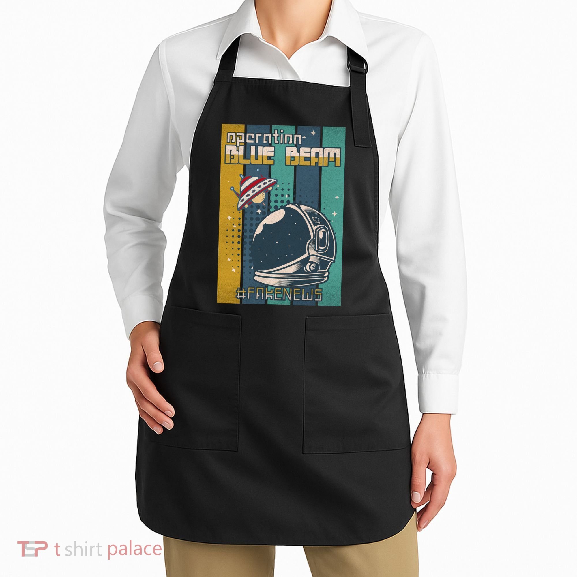 Operation Blue Beam UFO China Balloon Fake Media Apron