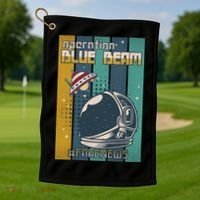 Operation Blue Beam UFO China Balloon Fake Media Golf Towel thumb 1