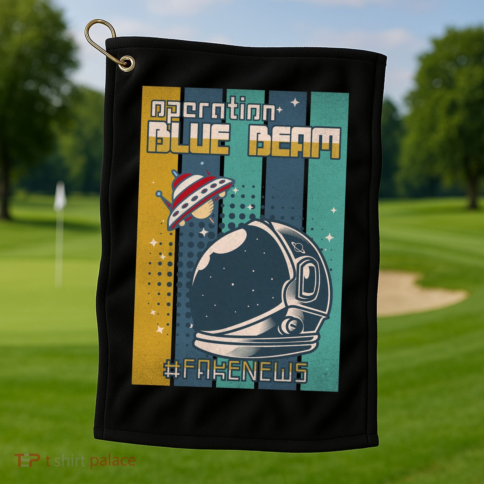Operation Blue Beam UFO China Balloon Fake Media Golf Towel