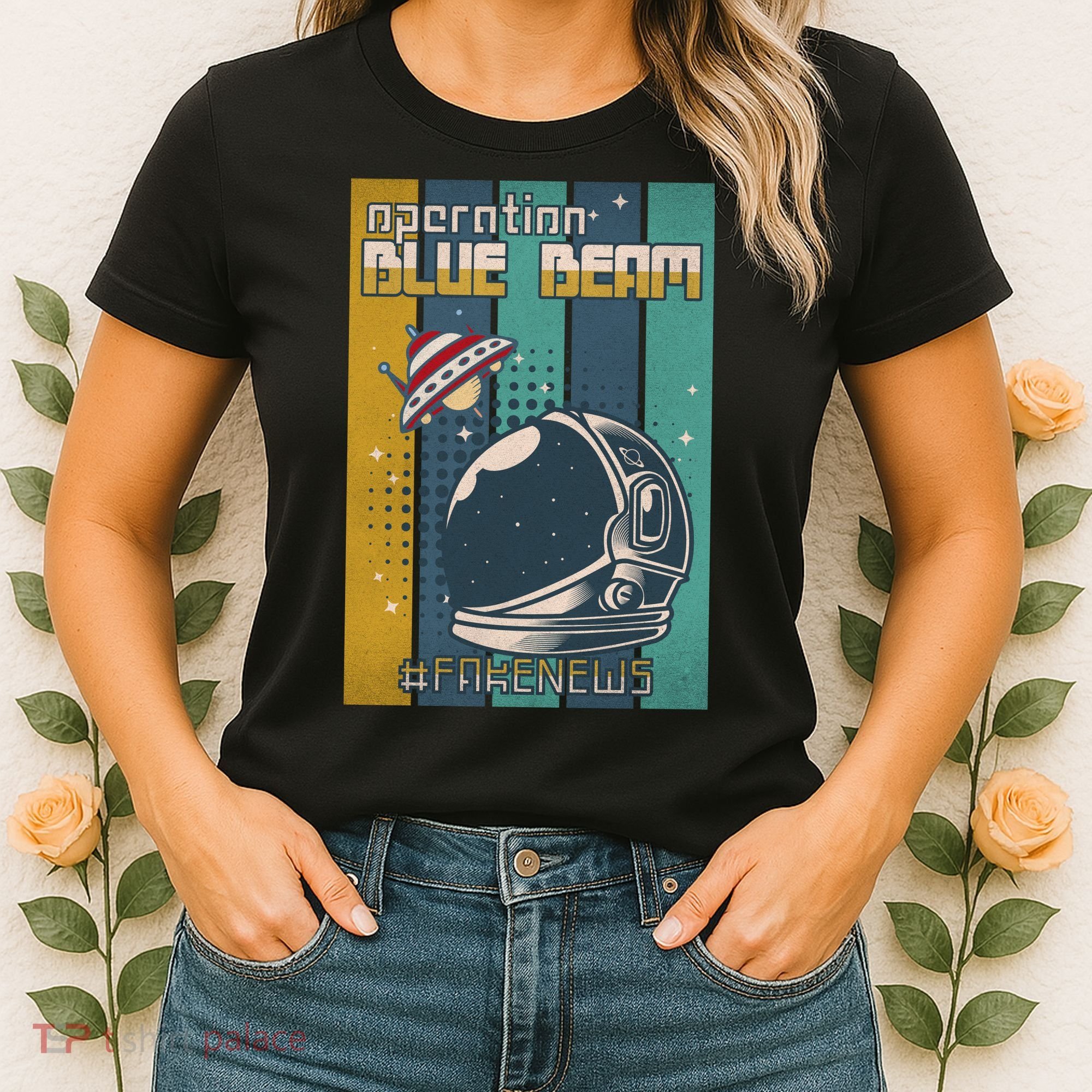 Operation Blue Beam UFO China Balloon Fake Media Women's T-Shirt