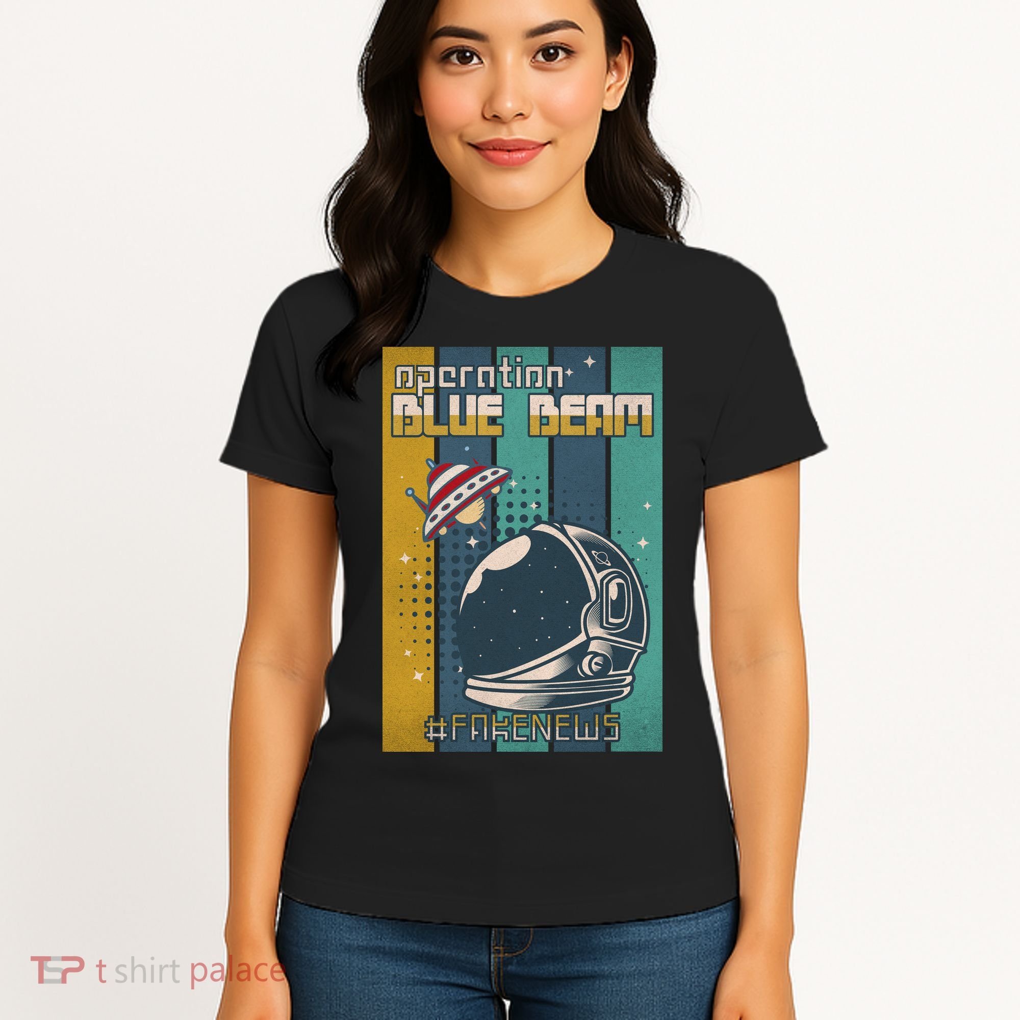 Operation Blue Beam UFO China Balloon Fake Media Women's T-Shirt