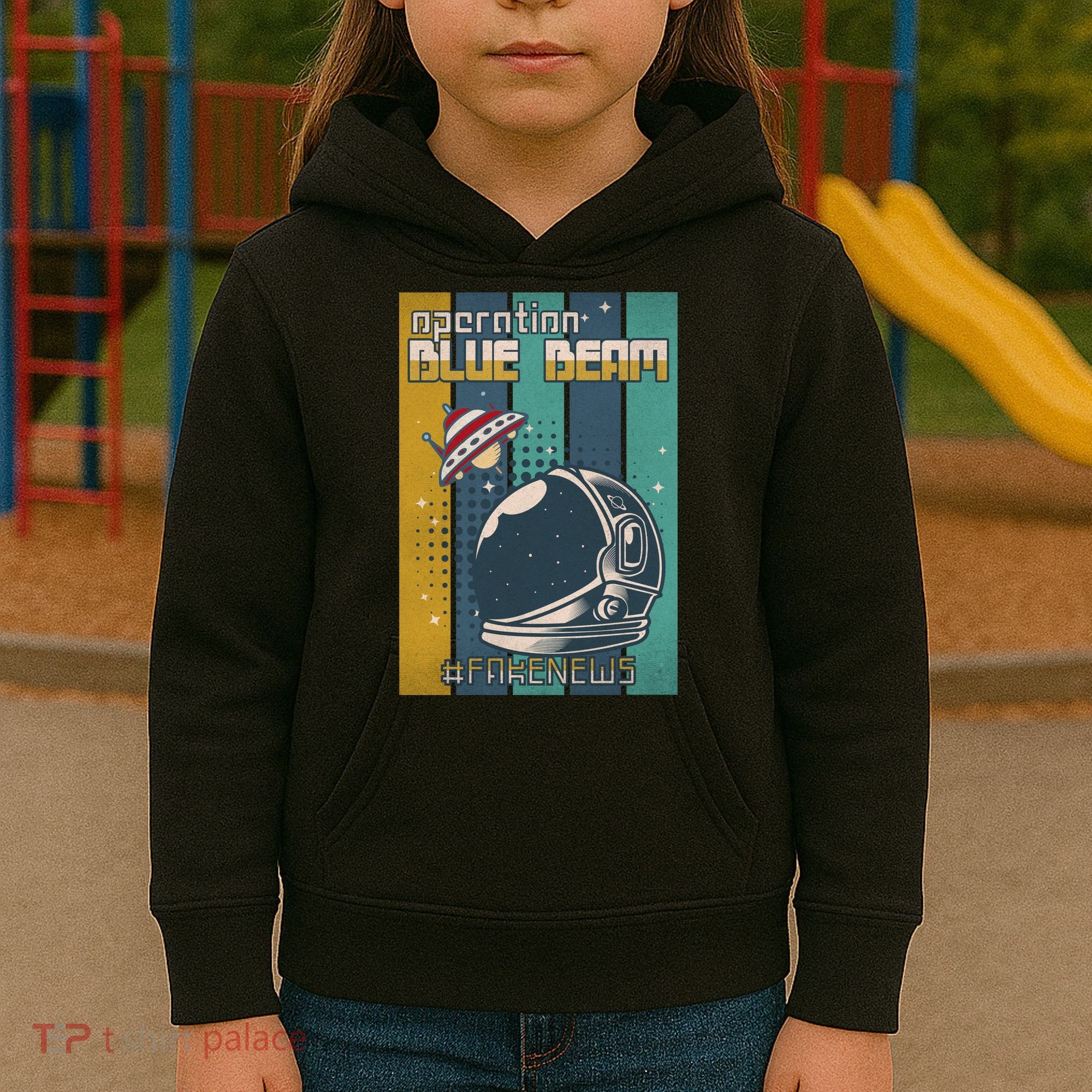Operation Blue Beam UFO China Balloon Fake Media Kids Hoodie