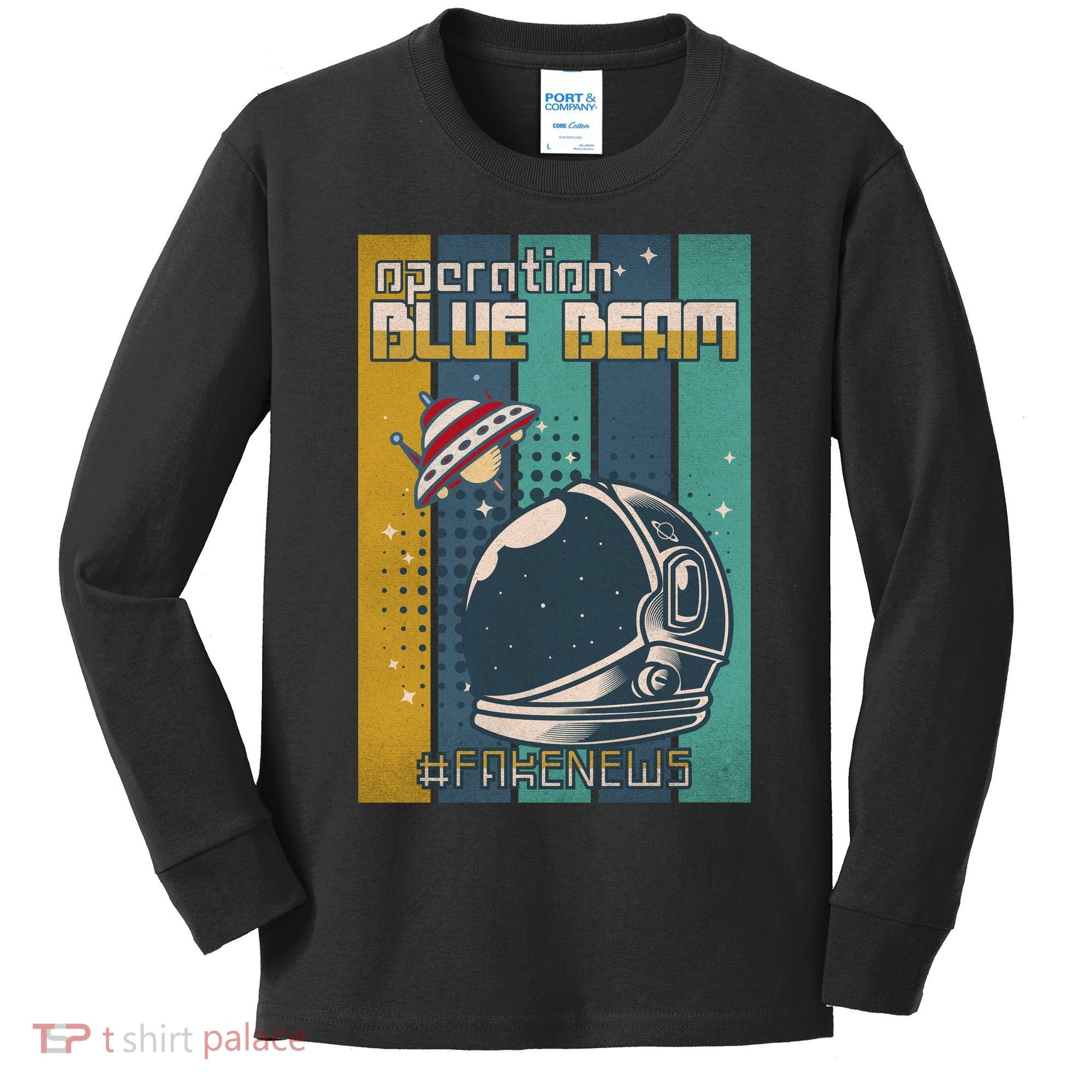 Operation Blue Beam UFO China Balloon Fake Media Kids Long Sleeve Shirt