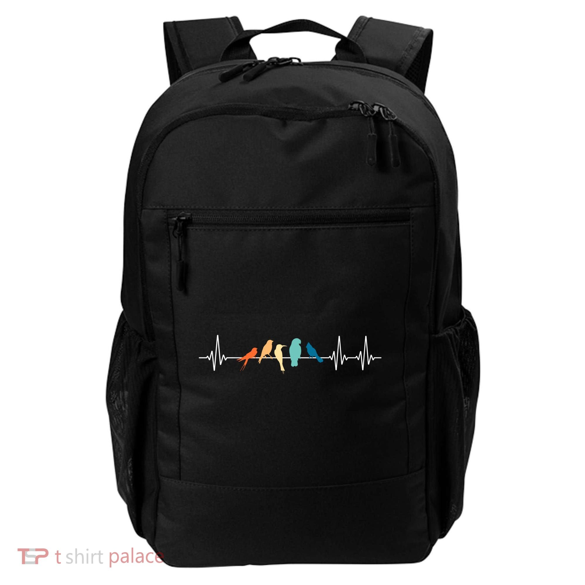 Ornithology Birdwatching Birder Heartbeat Gift Backpack