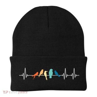 Ornithology Birdwatching Birder Heartbeat Gift Beanie