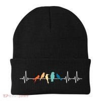 Ornithology Birdwatching Birder Heartbeat Gift Beanie thumb 0
