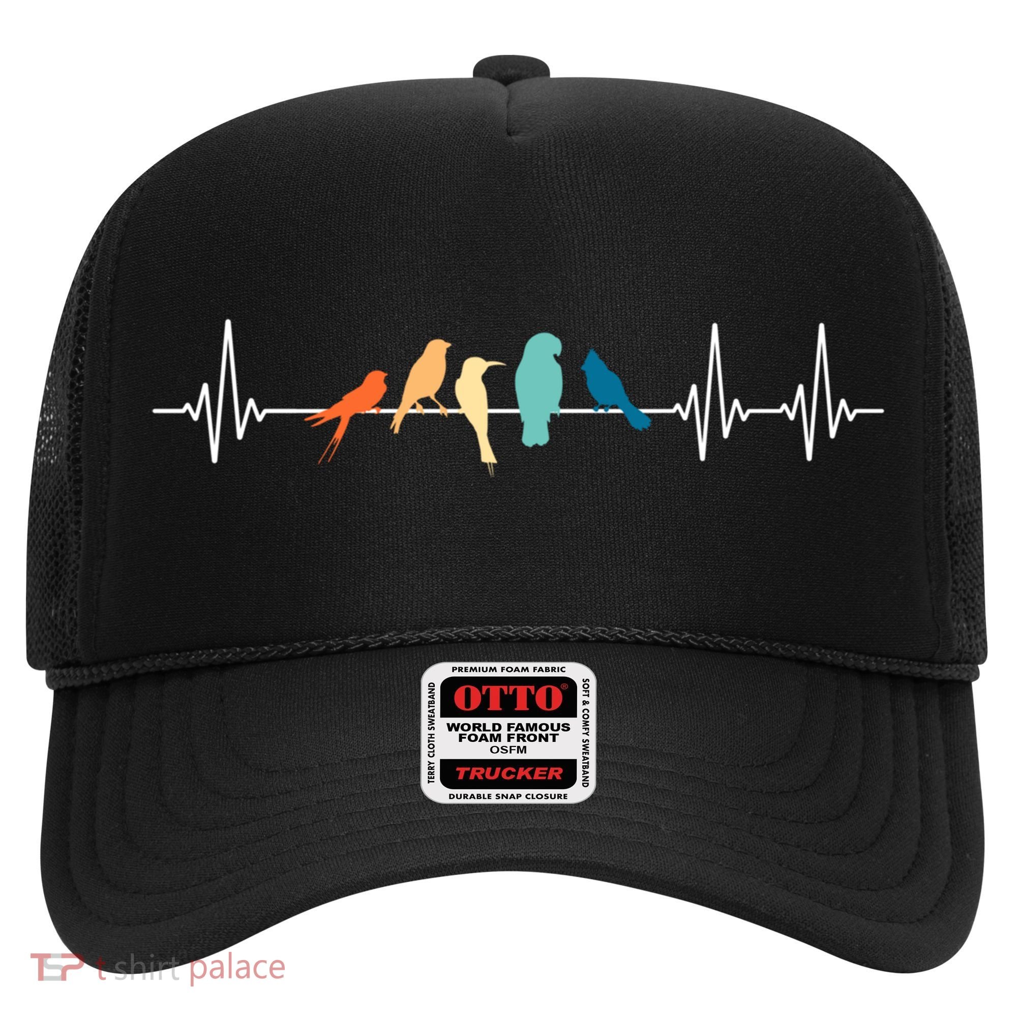 Ornithology Birdwatching Birder Heartbeat Gift Hat
