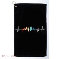 Ornithology Birdwatching Birder Heartbeat Gift Golf Towel thumb 0
