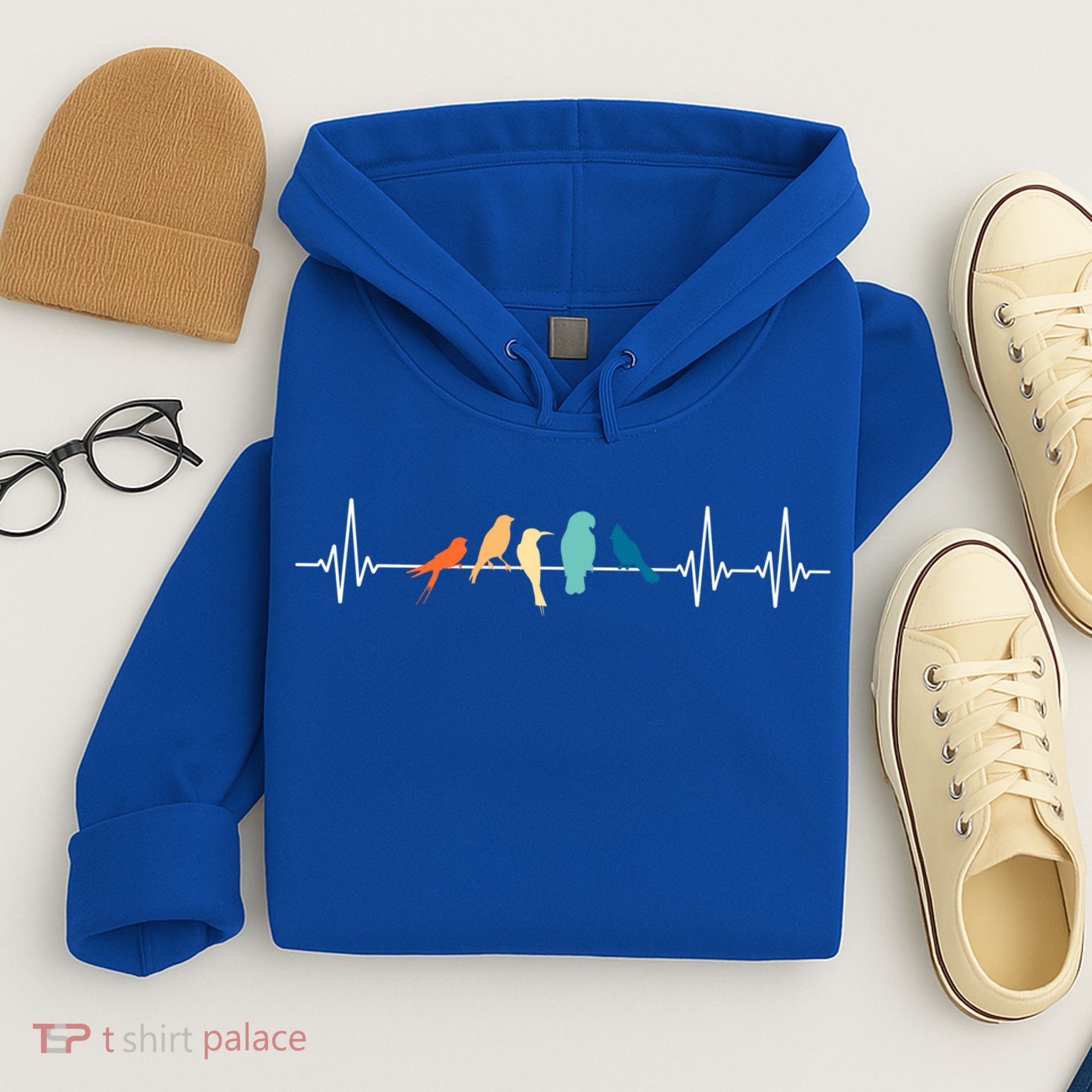 Ornithology Birdwatching Birder Heartbeat Gift Hoodie