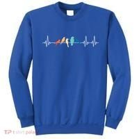 Ornithology Birdwatching Birder Heartbeat Gift Sweatshirt thumb 0