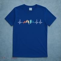 Ornithology Birdwatching Birder Heartbeat Gift T-Shirt thumb 5