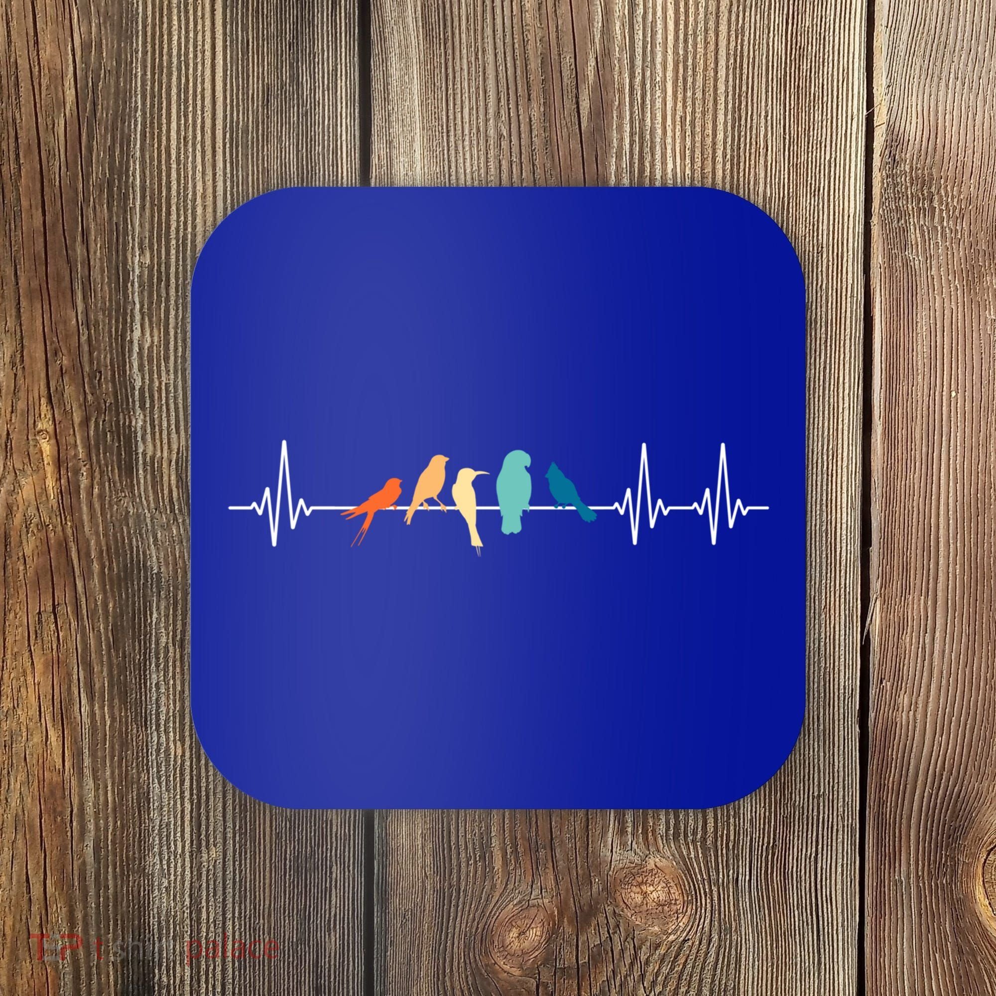 Ornithology Birdwatching Birder Heartbeat Gift Coaster