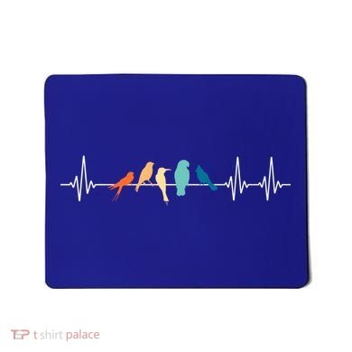 Ornithology Birdwatching Birder Heartbeat Gift Mousepad