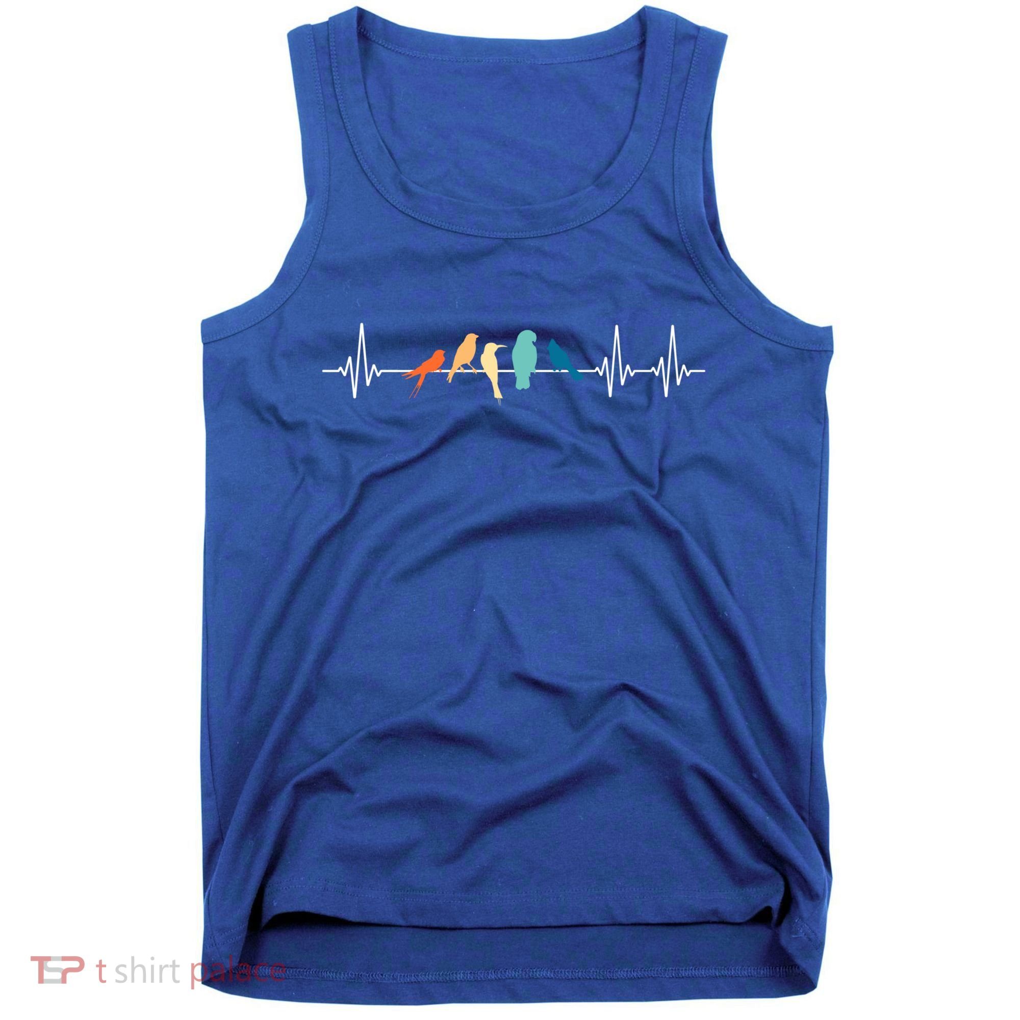 Ornithology Birdwatching Birder Heartbeat Gift Tank Top