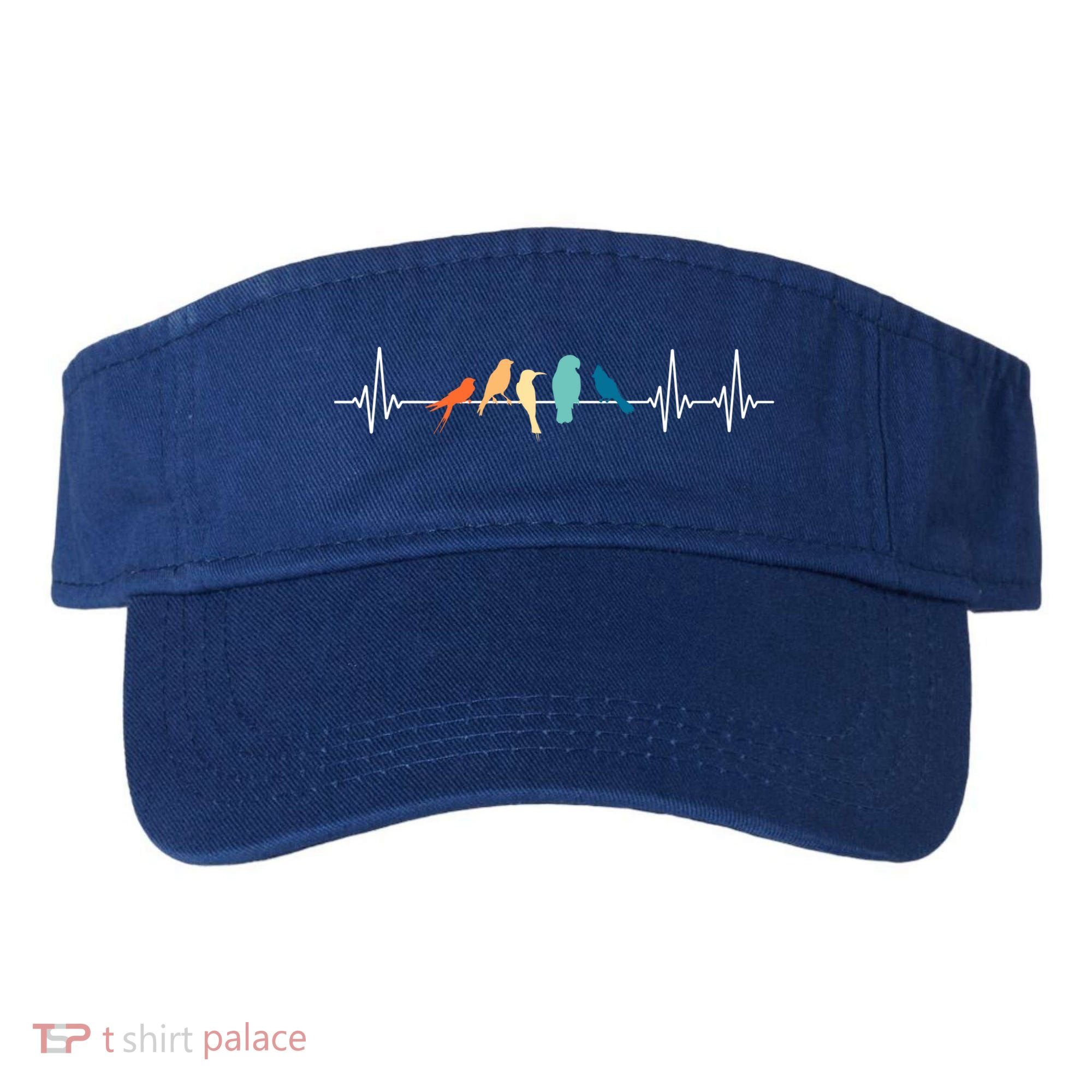 Ornithology Birdwatching Birder Heartbeat Gift Visor