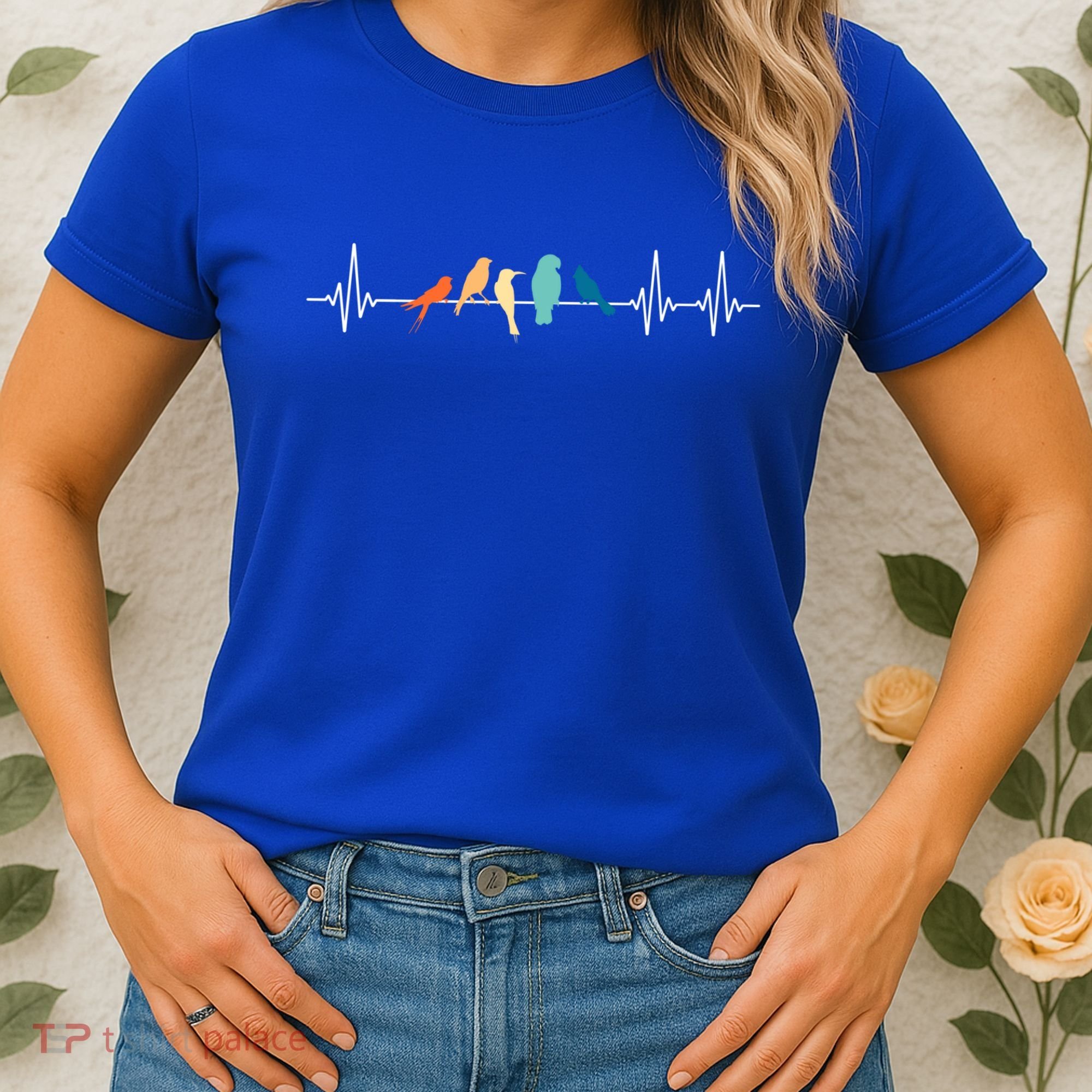 Ornithology Birdwatching Birder Heartbeat Gift Women's T-Shirt