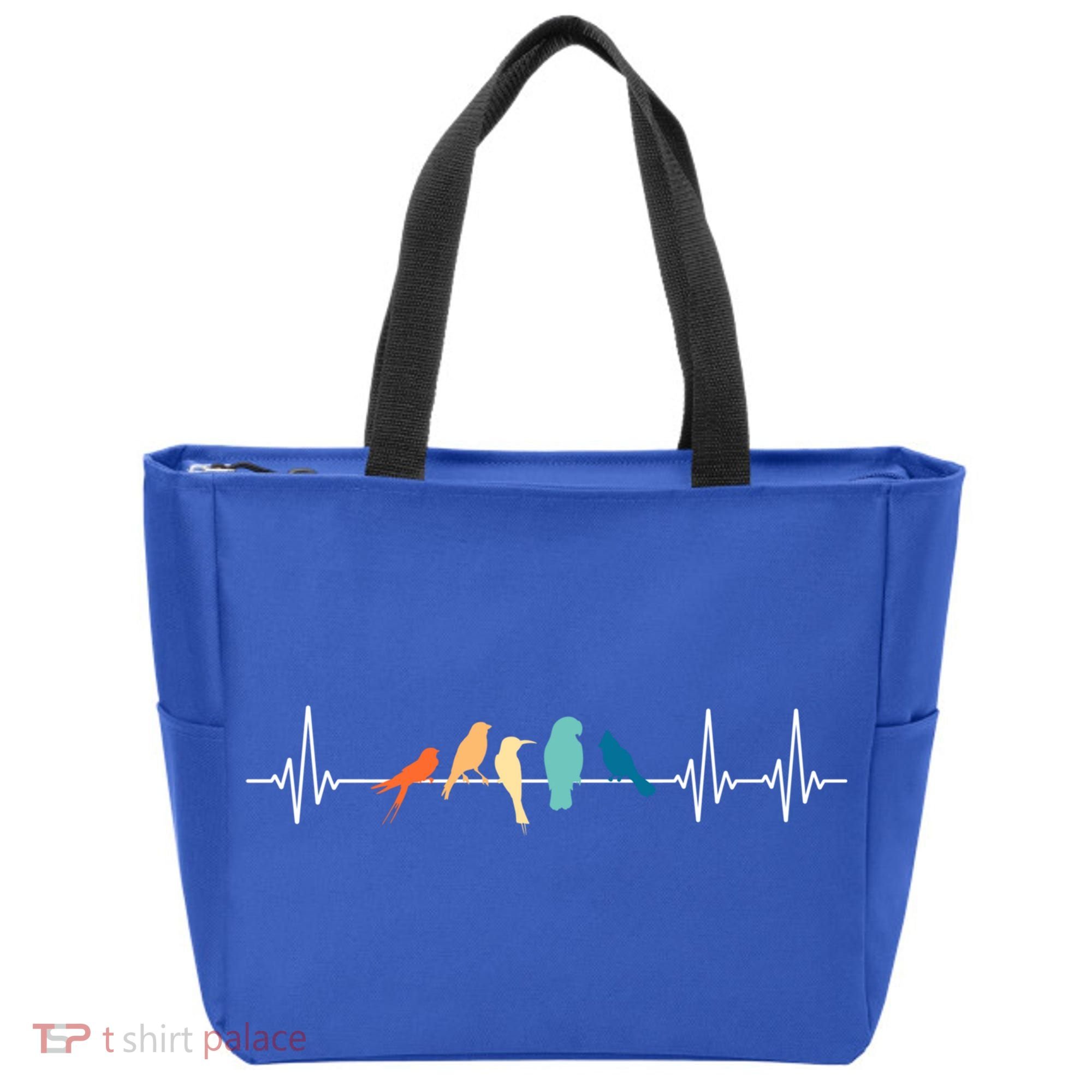 Ornithology Birdwatching Birder Heartbeat Gift Tote Bag
