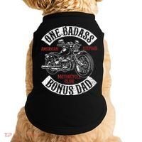 One Badass Bonus Stepdad Biker Motorcycle Step Dad Gift Idea Doggie Tank thumb 0