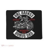 One Badass Bonus Stepdad Biker Motorcycle Step Dad Gift Idea Mousepad thumb 0