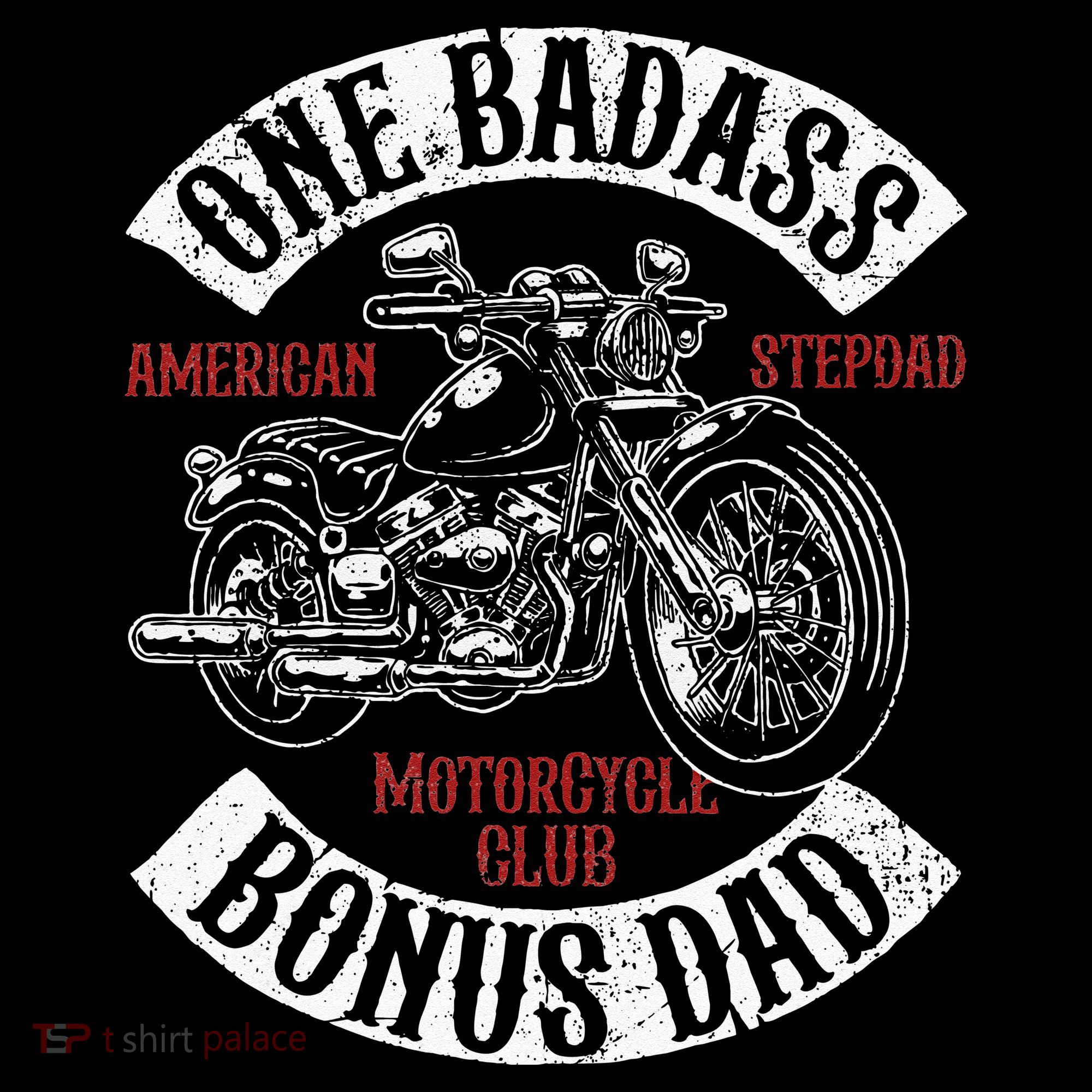 One Badass Bonus Stepdad Biker Motorcycle Step Dad Gift Idea Mousepad
