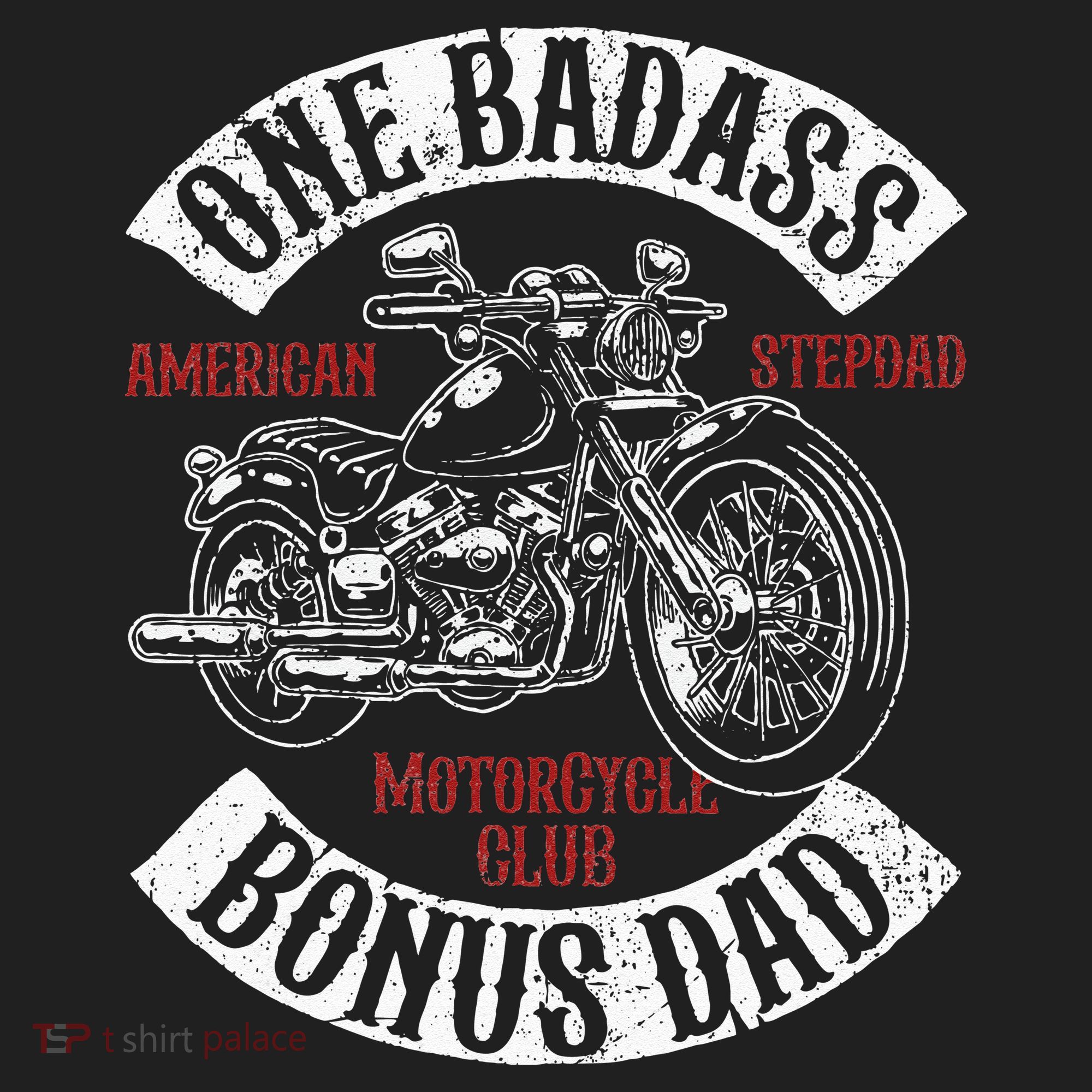 One Badass Bonus Stepdad Biker Motorcycle Step Dad Gift Idea Hat