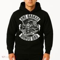One Badass Bonus Stepdad Biker Step Dad Fathers Day Gift Hoodie thumb 2