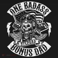 One Badass Bonus Stepdad Biker Step Dad Fathers Day Gift Bucket Hat thumb 4
