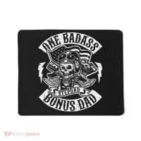 One Badass Bonus Stepdad Biker Step Dad Fathers Day Gift Mousepad thumb 0