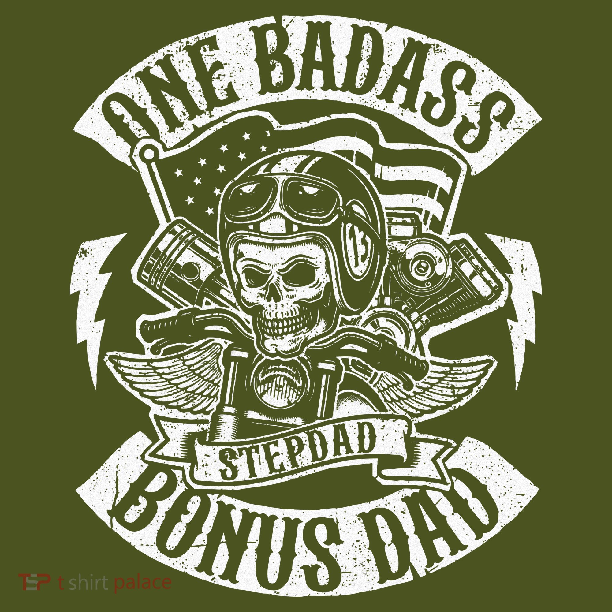 One Badass Bonus Stepdad Biker Step Dad Fathers Day Gift The Baniff Cuffed Pom Beanie