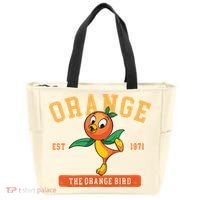 Orange Bird Beach Summer Vacation Flower And Garden Tote Bag thumb 0