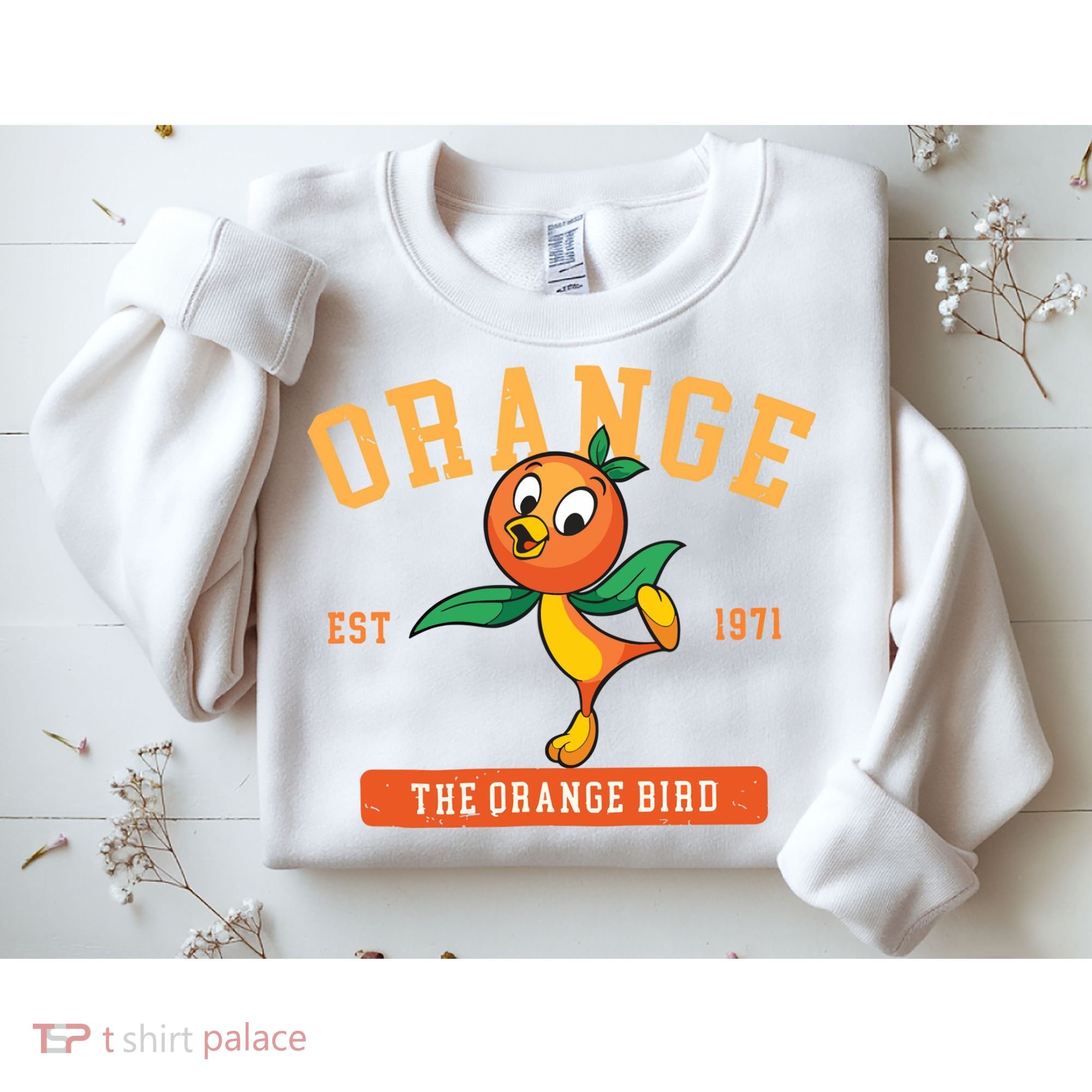 Orange Bird Beach Summer Vacation Flower And Garden Sweatshirt