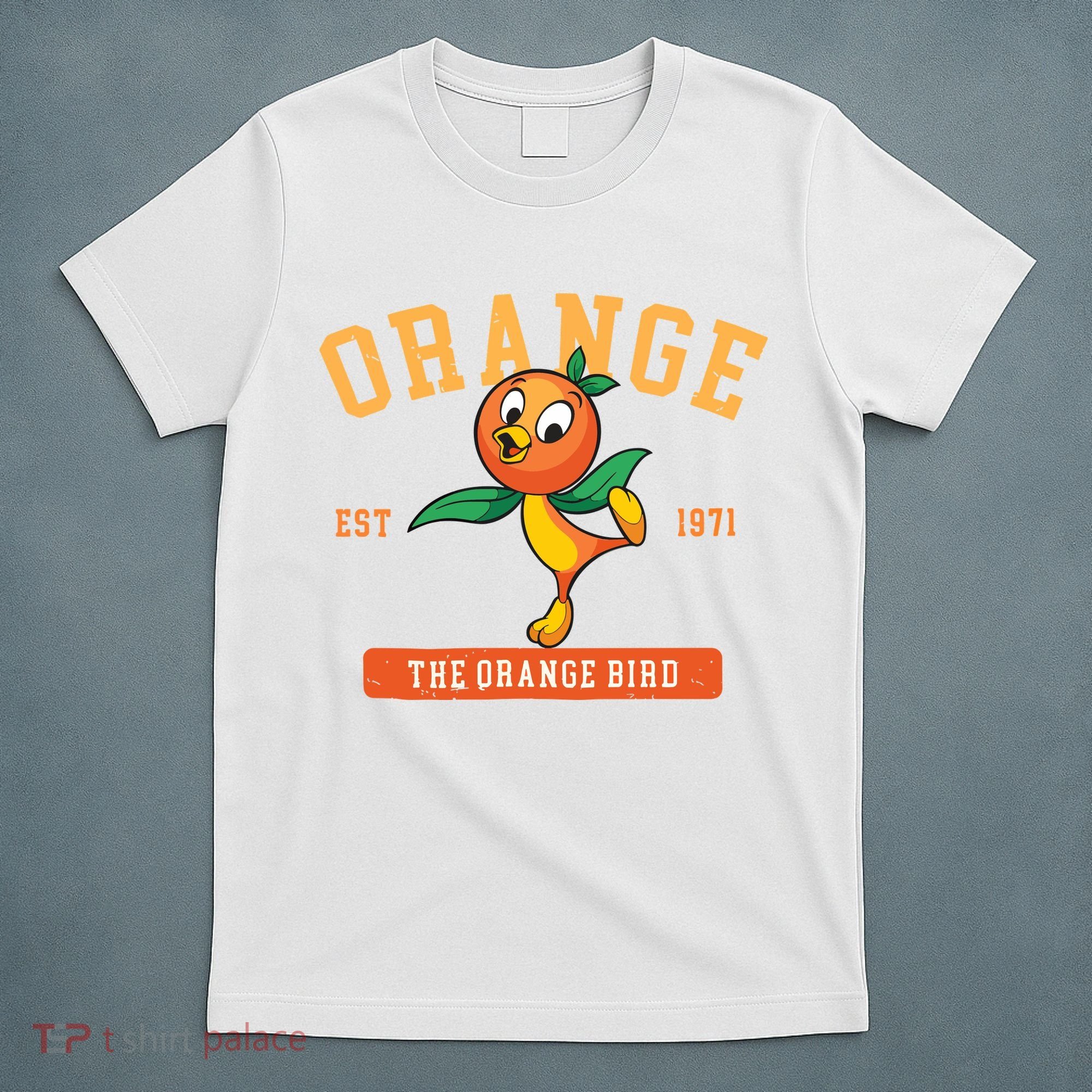 Orange Bird Beach Summer Vacation Flower And Garden T-Shirt