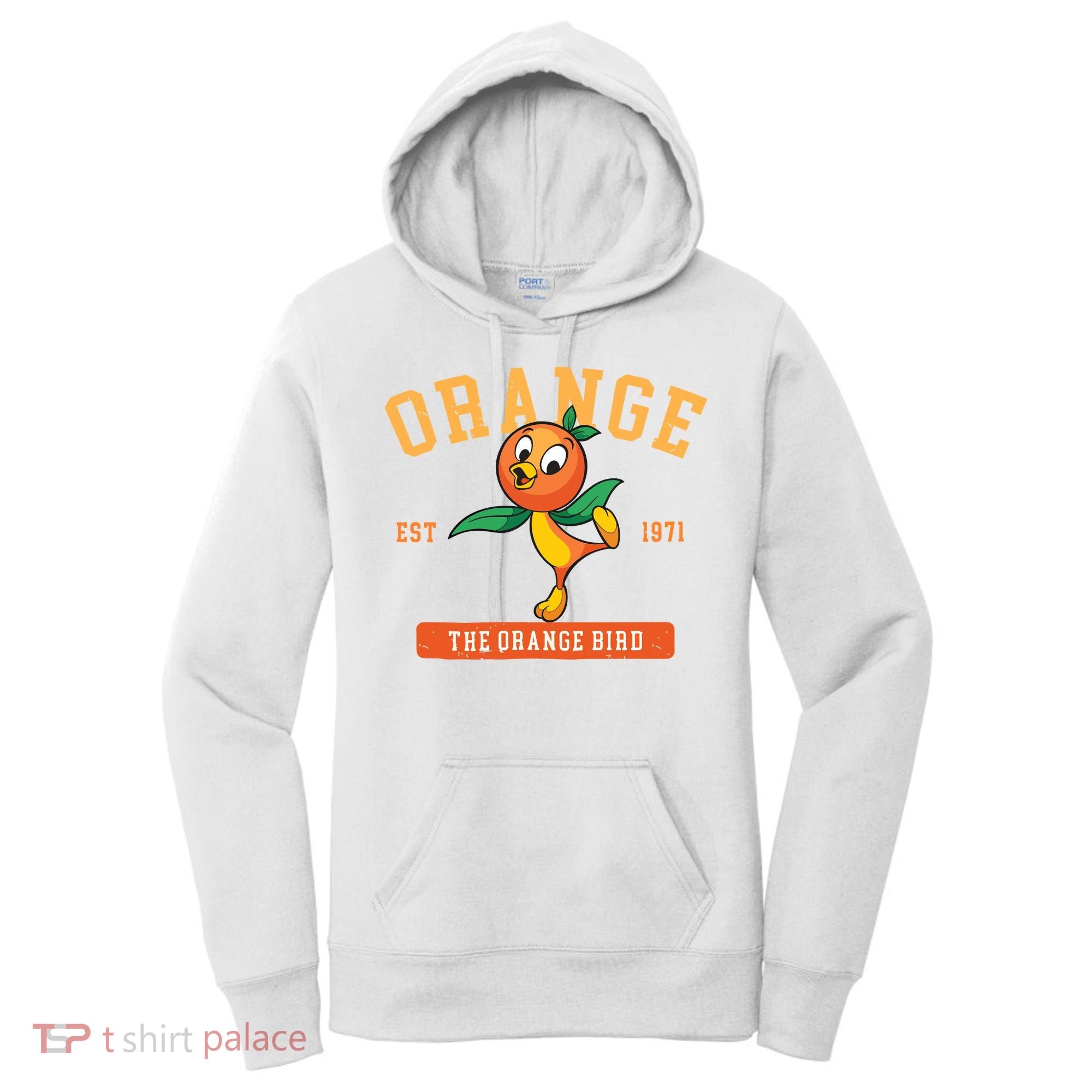 Orange Bird Beach Summer Vacation Flower And Garden Women's Hoodie