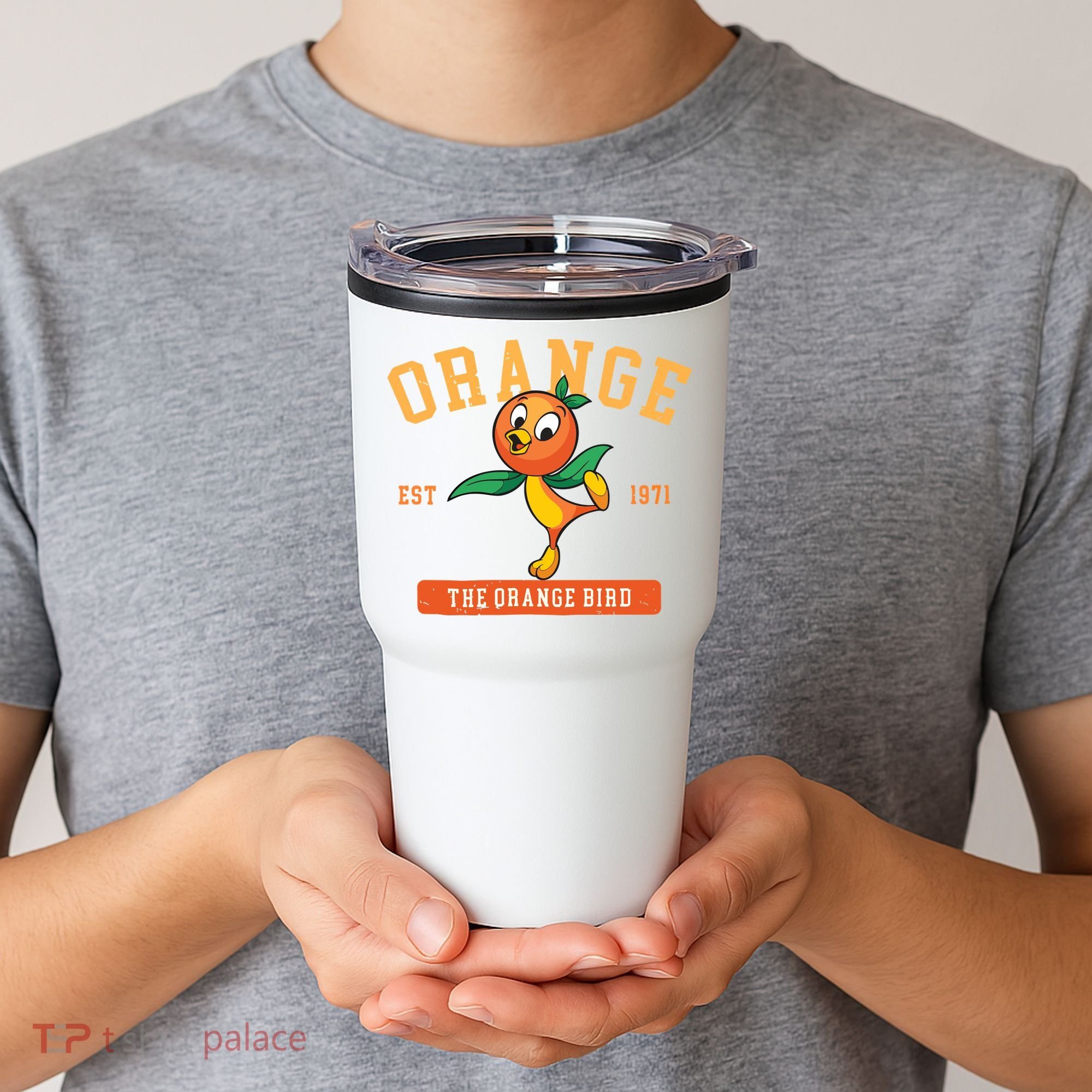 Orange Bird Beach Summer Vacation Flower And Garden Tumbler