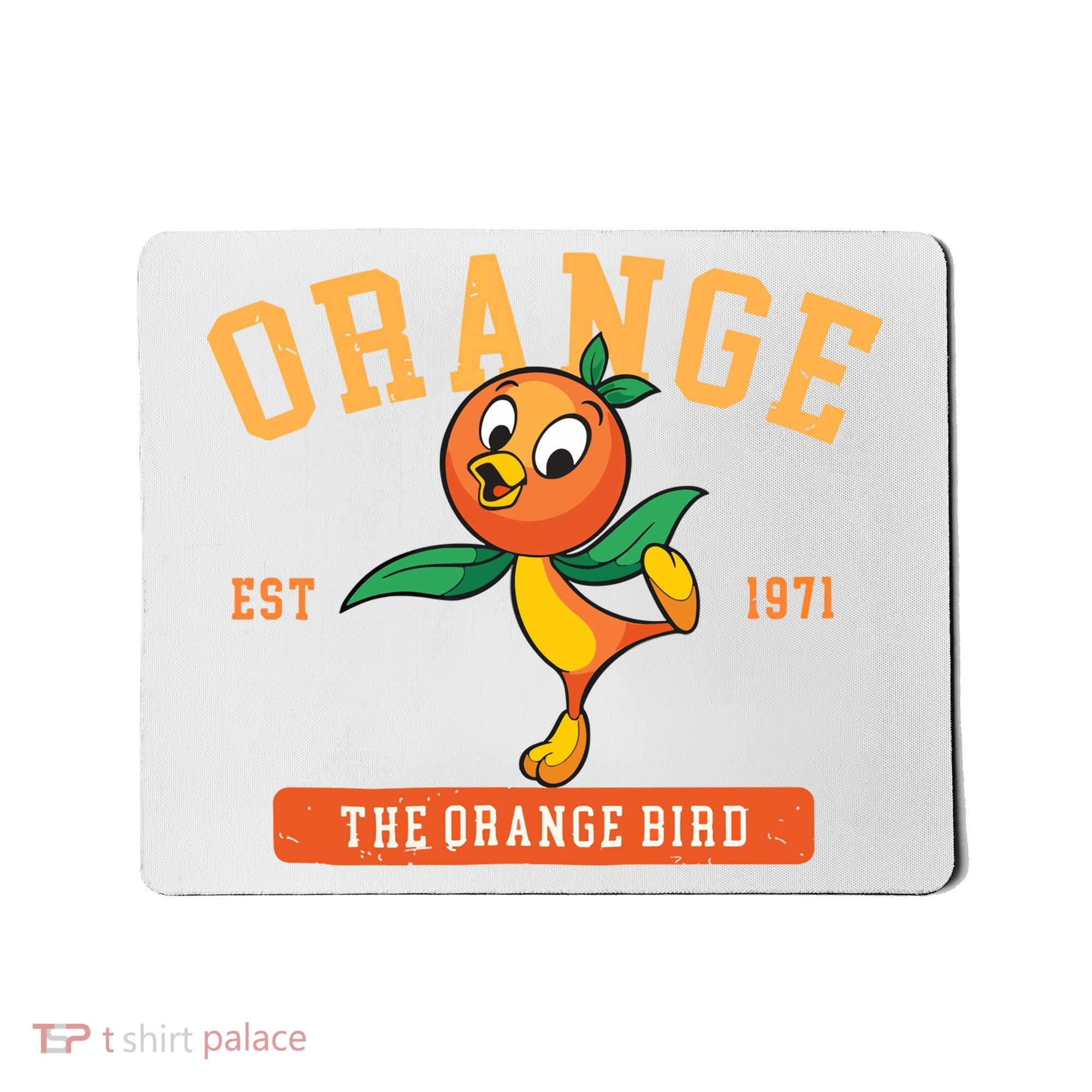 Orange Bird Beach Summer Vacation Flower And Garden Mousepad