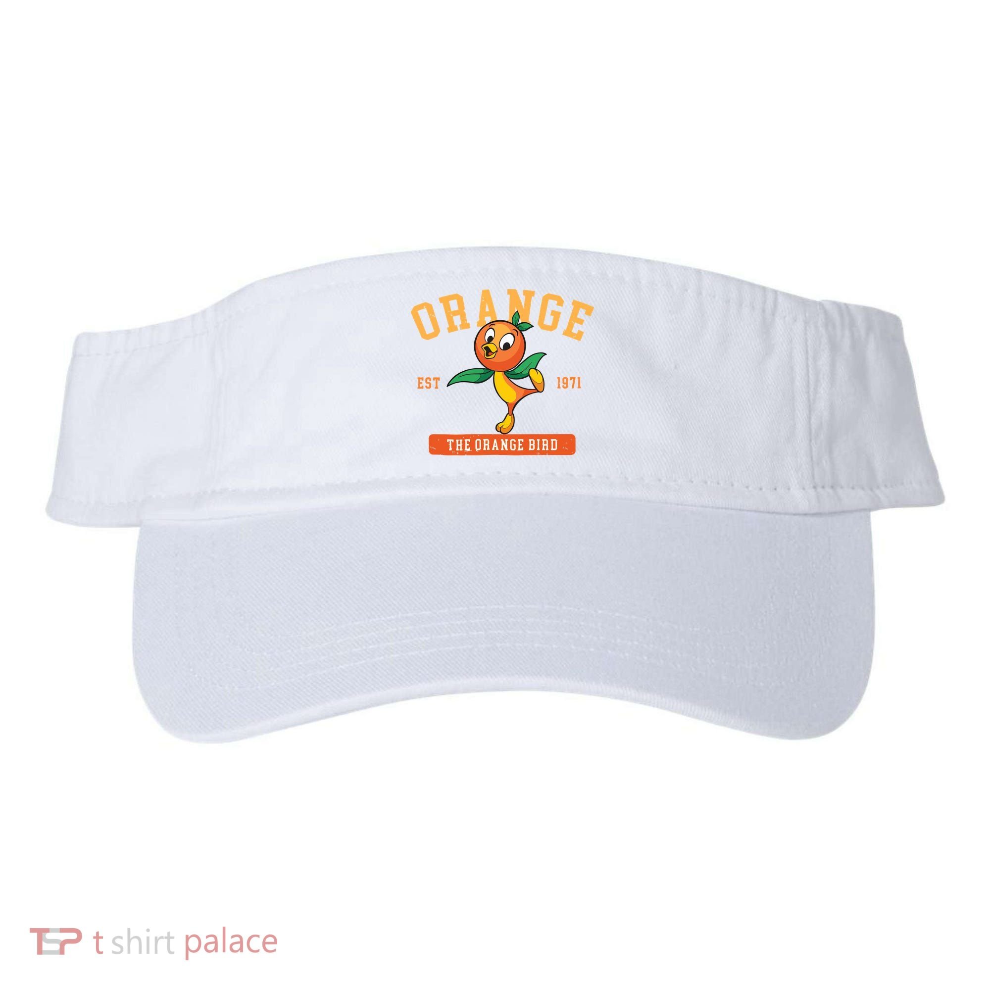 Orange Bird Beach Summer Vacation Flower And Garden Visor