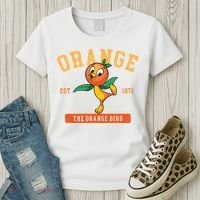 Orange Bird Beach Summer Vacation Flower And Garden Women's T-Shirt thumb 3