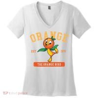 Orange Bird Beach Summer Vacation Flower And Garden Women's V-Neck T-Shirt thumb 0