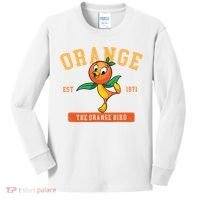 Orange Bird Beach Summer Vacation Flower And Garden Kids Long Sleeve Shirt thumb 0