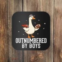 Outnumbered By Boys Funny Mom Goose Family Coaster thumb 0