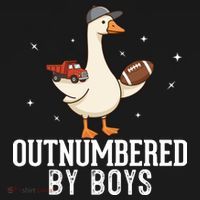 Outnumbered By Boys Funny Mom Goose Family Women's Hoodie thumb 2