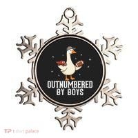 Outnumbered By Boys Funny Mom Goose Family Ornament thumb 0