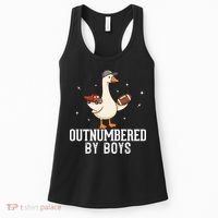 Outnumbered By Boys Funny Mom Goose Family Women's Tank Top thumb 0
