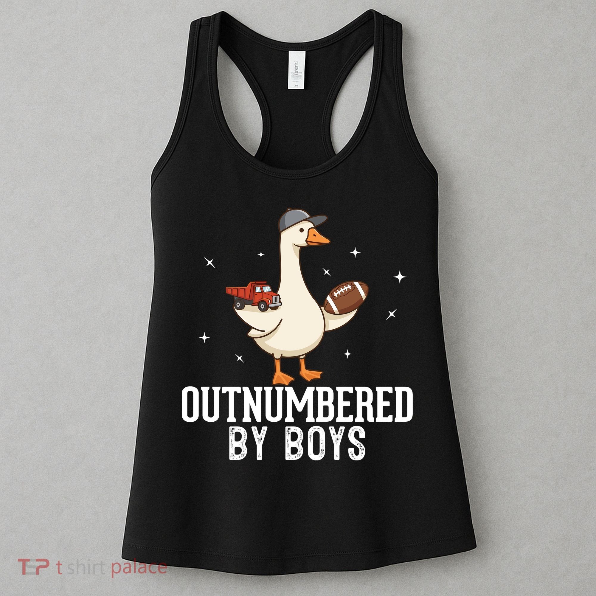 Outnumbered By Boys Funny Mom Goose Family Women's Tank Top