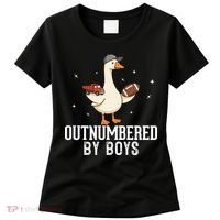 Outnumbered By Boys Funny Mom Goose Family Women's T-Shirt thumb 0